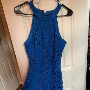 Blue lace dress